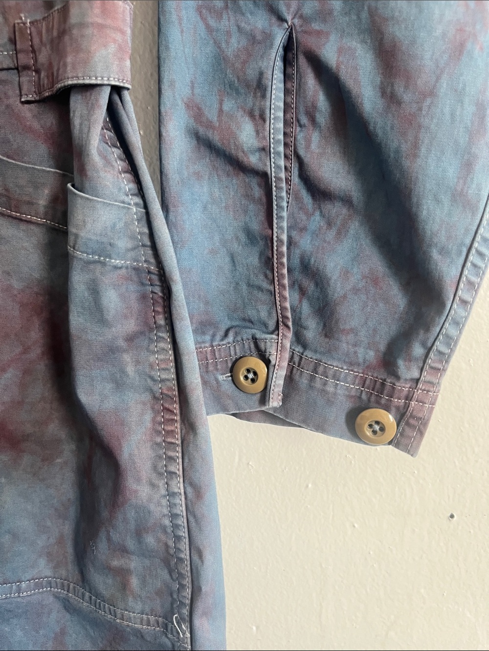 Alex Mill Blue and Purple Custom Tie Die Jumpsuit - Picture 4 of 6